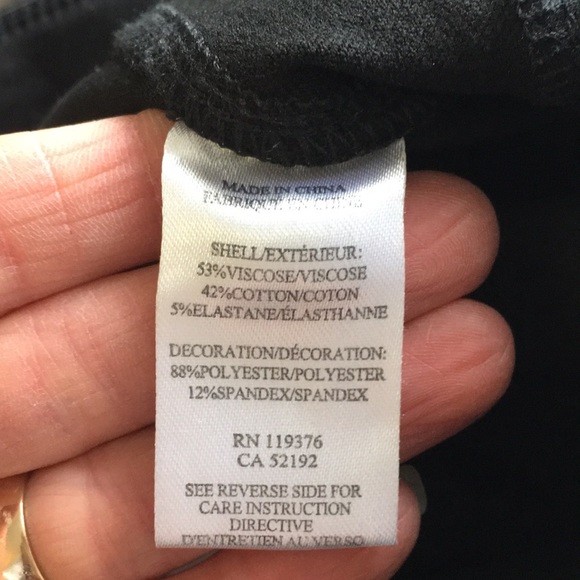 HELMET LANG black cotton blend pant tights Sz Sm - Picture 5 of 5